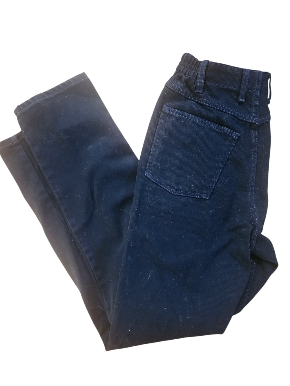 L.L. Bean Women’s Straight Elastic Waist Jeans Black 10MT